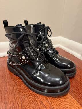Jessica Simpson Studded Combat Boots Size 9
